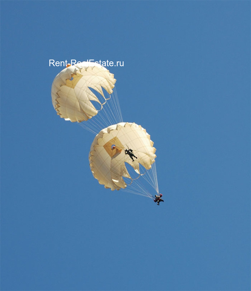 Первый прыжок с круглым парашютом в Ялте